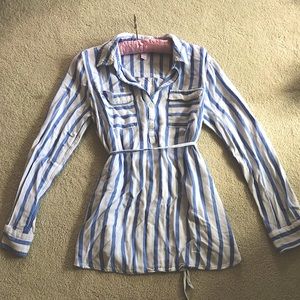 Striped maternity shirt